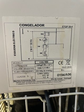 Congelador Cofri 160L