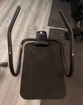 Bicicleta estática + accesorio abdominales
