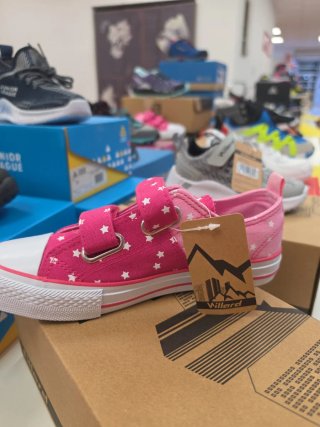Zapatillas Willard Niña Estrellas Rosas