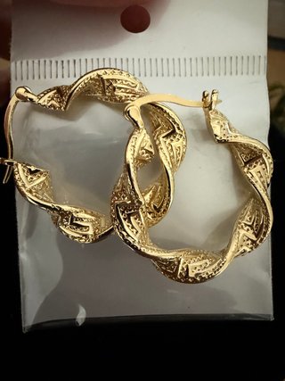 Pendientes Versace Dorados Trenzados