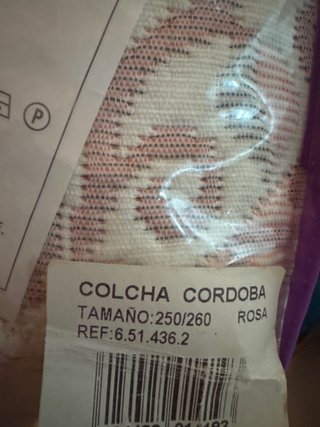 Colcha BETIKO Beige y Rosa