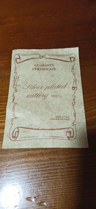 Cubertería italiana bañada en plata 800 AMZ