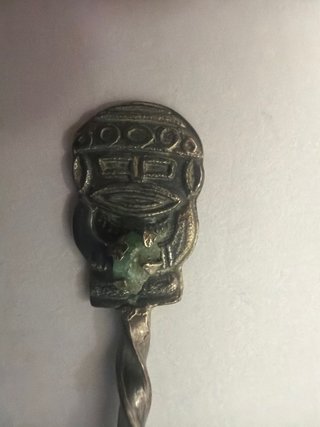 Cuchara 50 centavos Colombia 1916 Plata