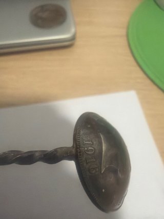 Cuchara 50 centavos Colombia 1916 Plata