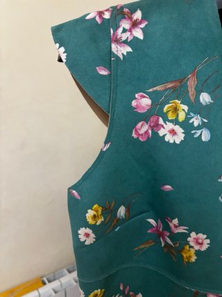 Vestido verde estampado floral