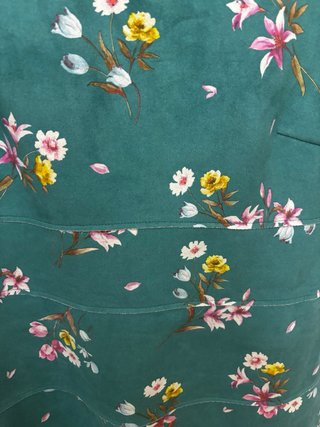 Vestido verde estampado floral
