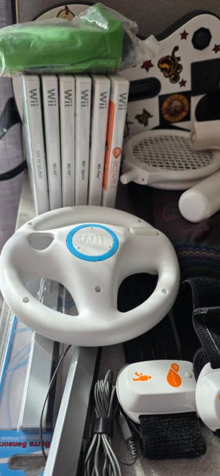 Wii Plata con Mandos, Juegos, Accesorios y parchea