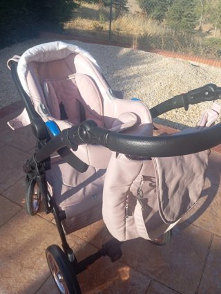 Carrito bebé 3 en 1 rosa