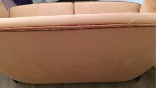 Sofá 3 plazas naranja terciopelo