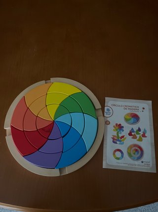 Círculo Cromático de Madera Educativo