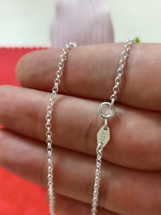 Cadena Estilo Rolo Micro 45cm Plata De Ley 925