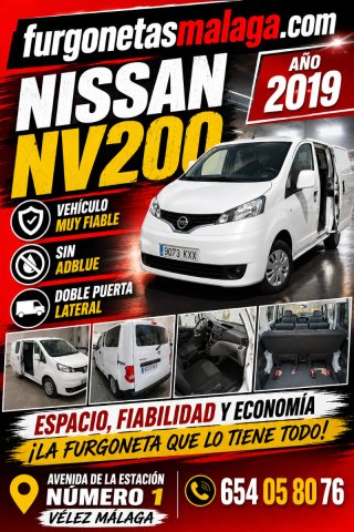 Nissan NV200 2019 DOBLE PUERTA LATERAL!