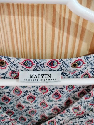Blusa MALVIN Talla 40 Manga Larga Estampada