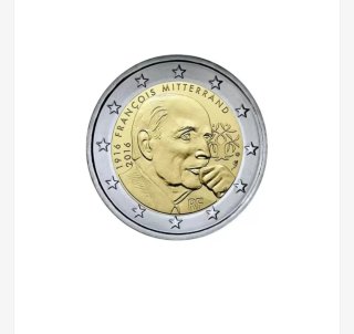Moneda 2€ Conmemorativa Francia 2016 Mitterrand