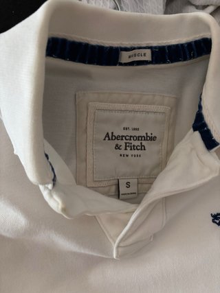 Polo Abercrombie & Fitch Blanco Talla M