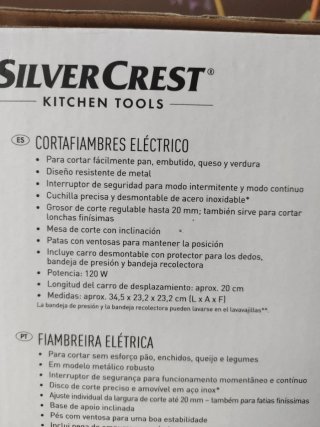 Cortafiambres Eléctrico Plateado