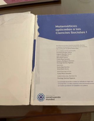 Matemáticas aplicadas a las Ciencias Sociales I...