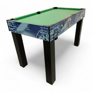 MESA FUTBOLIN MULTIJUEGOS 8 EN 1 NIÑOS AZUL + ACC
