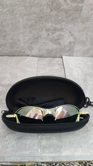 Gafas Y2K Doradas Rosadas fiesta techno