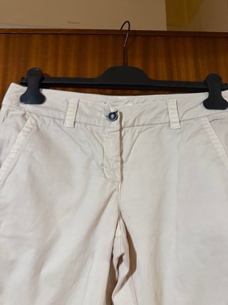 Pantaloni Marella in cotone beige