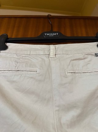 Pantaloni Marella in cotone beige