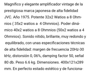 Amplificador JVC JAPONES 1975 REVISADO