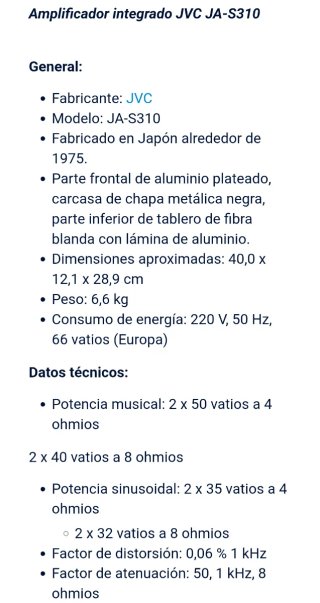 Amplificador JVC JAPONES 1975 REVISADO