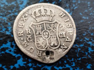 🇪🇸 Lote de 4 monedas 2 Reales Plata