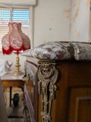 Cómoda Luis XV Mármol Madera