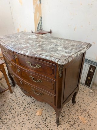 Cómoda Luis XV Mármol Madera