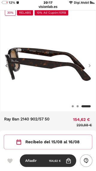 Gafas Ray Ban 2140 902/57 50 Marrones