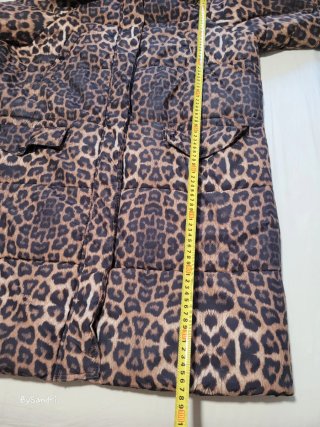 Chaqueta de invierno con estampado de leopardo