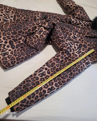 Chaqueta de invierno con estampado de leopardo