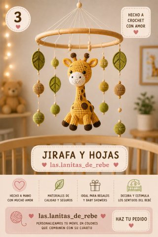 Móvil Cuna Elefante y Globos Crochet