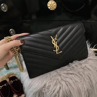 SAINT LAURENT – Bolso de hombro negro