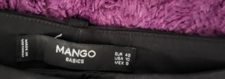 Pantalón Mango Talla 42 Negro