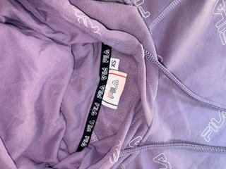 Felpa Fila con cappuccio donna viola XS