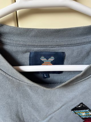 Sudadera Blue Banana azul/gris con parche