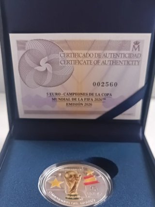 Moneda Plata Mundial FIFA 2026 Campeones