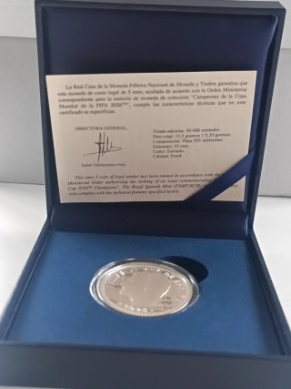 Moneda Plata Mundial FIFA 2026 Campeones