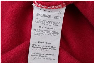 Felpa Kappa con cappuccio rossa e grigia