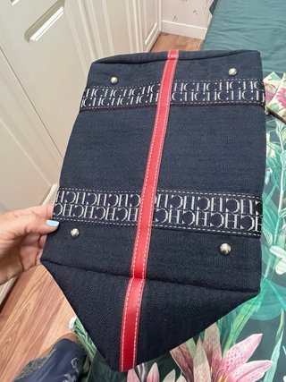 Bolso Tote Carolina Herrera Azul y Rojo