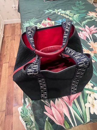 Bolso Tote Carolina Herrera Azul y Rojo