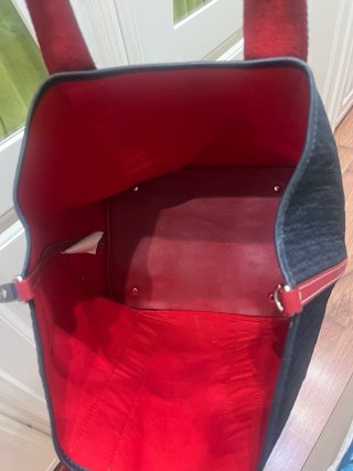 Bolso Tote Carolina Herrera Azul y Rojo
