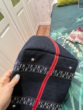 Bolso Tote Carolina Herrera Azul y Rojo