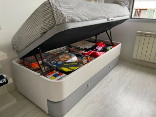 Cama nido con canapé y 2 colchones