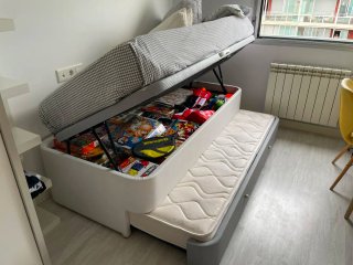 Cama nido con canapé y 2 colchones