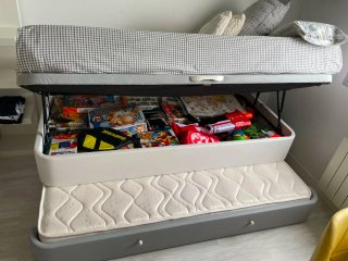 Cama nido con canapé y 2 colchones