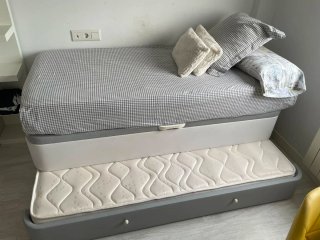 Cama nido con canapé y 2 colchones