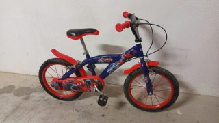 Bicicleta Infantil Spiderman Azul y Roja 18"